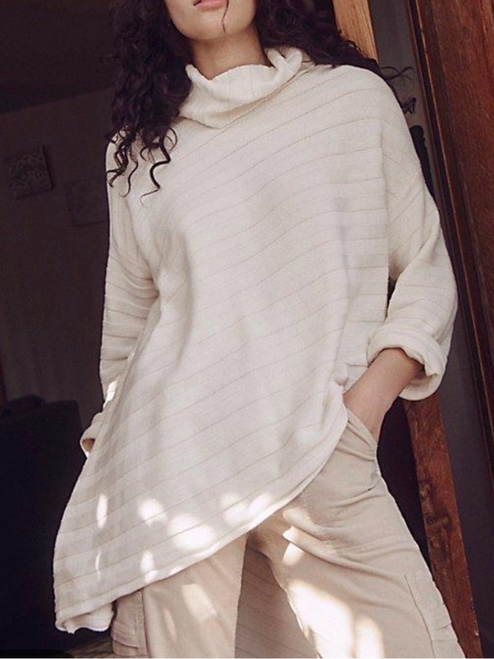 Free People Beach Women's Natural Versa Sweater Tunic Size Small